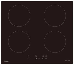 Tesla HI6401MB, 7200W, 4 zone, 9 trepte, Cronometru, Indicator de căldură reziduală, Protecție copii, Negru