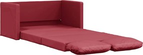 vidaXL Canapea extensibilă 2 în 1, roșu vin, 112x174x55 cm piele eco