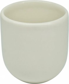 Pahar Cafea NOVUM White Jasmine 250 ml (Alb Iasomie, Lapte, Vanilie, Lucios) Gresie Ceramica Glazurata Manual