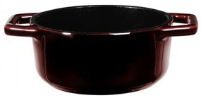 Cratita cu capac 10 cm din fonta emailata Burgundy Metallic Line Berlinger Haus BH 6495