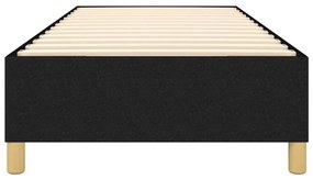 Cadru de pat box spring, negru, 100x200 cm, textil Negru, 35 cm, 100 x 200 cm
