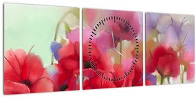 Tablou - Maci (cu ceas) (90x30 cm)