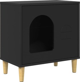 vidaXL Casa pentru pisici Negru 51 x 30 x 52 cm Lemn compozit