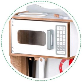 Bucătărie XXL din lemn + unelte de bucătărie Ecotoys