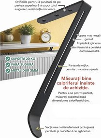 Raft perete, suport calorifer, nuc, Homs, 100x18  cm, L007