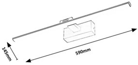 Aplică LED pentru tablouri GATEN LED/12W/230V 3000K 59 cm Rabalux 78002