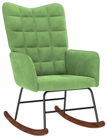 vidaXL Scaun balansoar, verde deschis, catifea