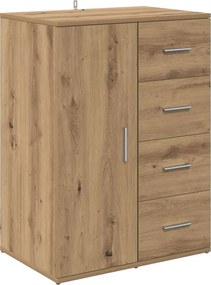 vidaXL Bufet cu sertar Stejar Artizanal 59 x 39 x 80 cm Lemn compozit