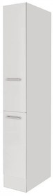 Dulap de cămară Yorki dimensiunea 30, corp alb cu față alb satinat