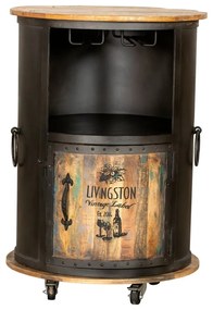 Dulap vinotecă negru din metal număr sticle 9, 60x85 cm Luni – Interia Home &amp; Living