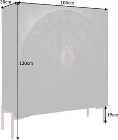 Bufet design Boho Chic Mandala 120cm Mango