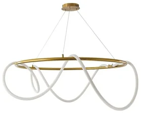 Lustra led cu telecomanda, Neo Gold 60 cm, 45w