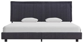 280985 vidaXL Cadru pat, gri închis, 180 x 200 cm, material textil