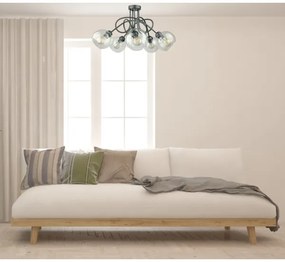 Lustră aplicată EVIE 5xE27/60W/230V antracit/transparent