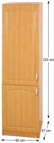 Dulap de bucătărie pentru alimente Leite MDF klasik S60LO. 788695