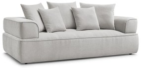 Canapea gri deschis cu tapițerie din chenille 237 cm Whesley – Bobochic Paris