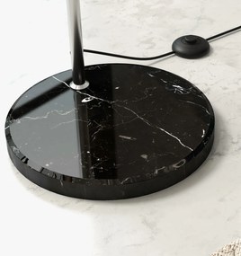 HOMCOM Lampadar lampa de salon arc reglabil picior marmura stil vintage 40W E27 dim. 100-115L x 30l x 170-180H cm negru gri | Aosom Romania