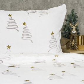 Lenjerie de pat din microflanel 4Home Christmas tree, 140 x 220 cm, 70 x 90 cm