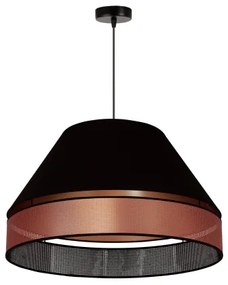 Lustră pe cablu COPPER Duolla SHINY 1xE27/15W/230V d. 60 cm negru/cupru