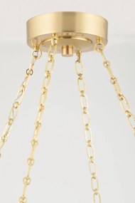 Lustra Circulara, Sticla Texturata, Design Lux, Auriu, Lindley