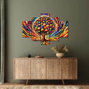 Tablou – Arbore colorat cu mere (150x105 cm)
