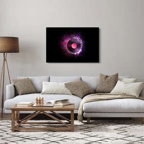 Tablou - Disc de vinil roz-violet (90x60 cm)