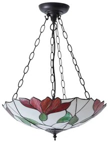 Endon 70946 - Candelabru pe lanț Tiffany BOTANICA, 3xE27/60W/230V, diametru 45 cm