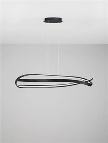 Lustra suspendata LED CCT OLIA aluminiu negru