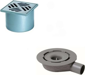 Set rigola pentru dus Kessel System 125 super slim cu capac inox