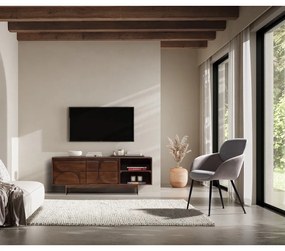 Comodă TV maro din lemn de mango 145x55x40 cm Trisha – MOME