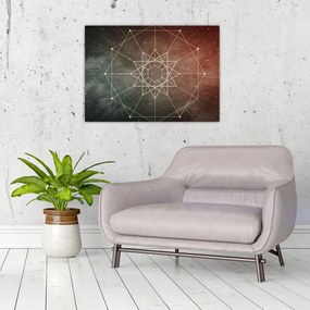 Tablou - Dodecagrama cosmică (70x50 cm)