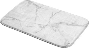 Covoraș de baie alb/gri din material textil 45x75 cm Marbre – douceur d'intérieur