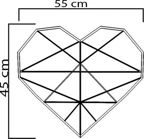 Panou foto metal, Love Homs, 50 x 45 cm, negru