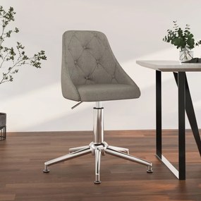 3084772 vidaXL Scaun de bucătărie pivotant, gri închis, textil