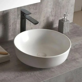 Lavoar pe blat Inter Ceramic Art rotund alb mat 41.5 cm