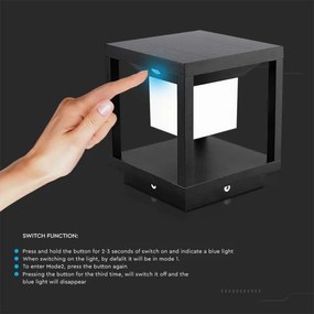 LED lampă solară cu senzor LED/2W/5,5V 3000K IP65 2600 mAh negru