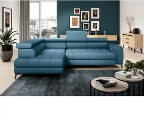 Coltar modern pentru living BAGGIO, sezlong stanga, stofa catifelata a