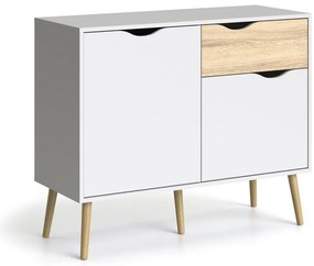 Comodă Tvilum Oslo, 99x82 cm, alb