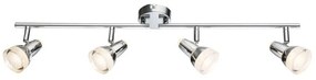 Lustra cu 4 spoturi design modern Alaska crom, transparent