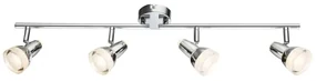 Lustra cu 4 spoturi design modern Alaska crom, transparent