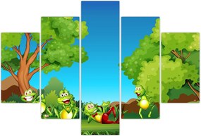 Tablou - Broscuțe vesele (150x105 cm)