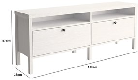 Masă TV/Dulap Franc 15 (lemn alb). 1107883