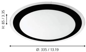 Eglo 99404 - Plafonieră LED COMPETA LED/18W/230V