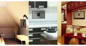 MK FLORIA MKF-17DS220 - suport de tavan pentru TV de 46" negru