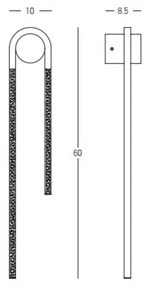 Aplica de perete LED design modern SCONCE H-60cm