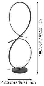 Lampadar LED Eglo 901271 SERPINS LED/20W/230V 3000K negru