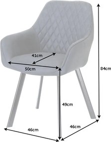 Set de 2 scaune Palermo, antracit A-39342 VC