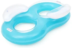 Colac dublu gonflabil Bestway cu mânere albastru,171 x 105 x 48 cm