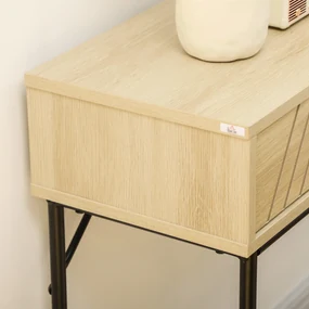 HOMCOM Masă Consolă Industrială 110cm, cu Sertare și Compartiment Deschis, Ideală pentru Hol sau Living, Design Modern | Aosom Romania
