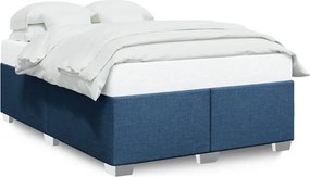vidaXL Cadru de pat fără saltea, albastru, 160x200 cm, textil